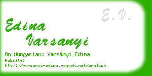 edina varsanyi business card